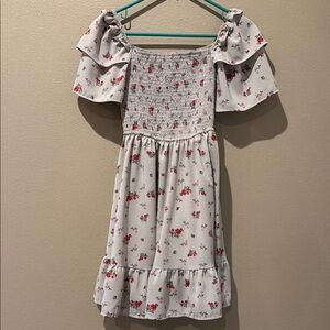 Floral White Juniors Dress